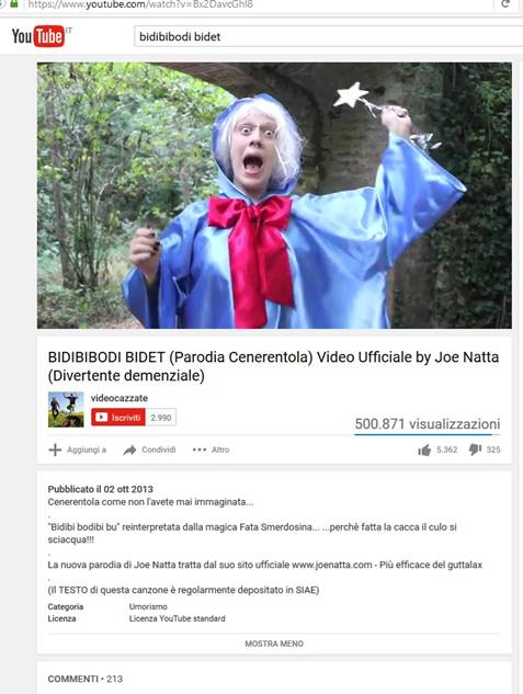 bidibibodi bidet, joe natta, hydra, musica demenziale, parodia, risate, canzoni divertenti, cenerentola, fata smerdosina, canzoni joe natta, ridere fa bene.jpg