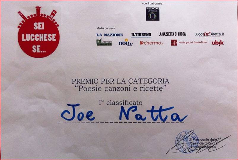 sei lucchese se joe natta premio primo lucca igerslucca solo cose belle tutto molto bello palazzo ducale mura 500 anni canzoni musica.jpg